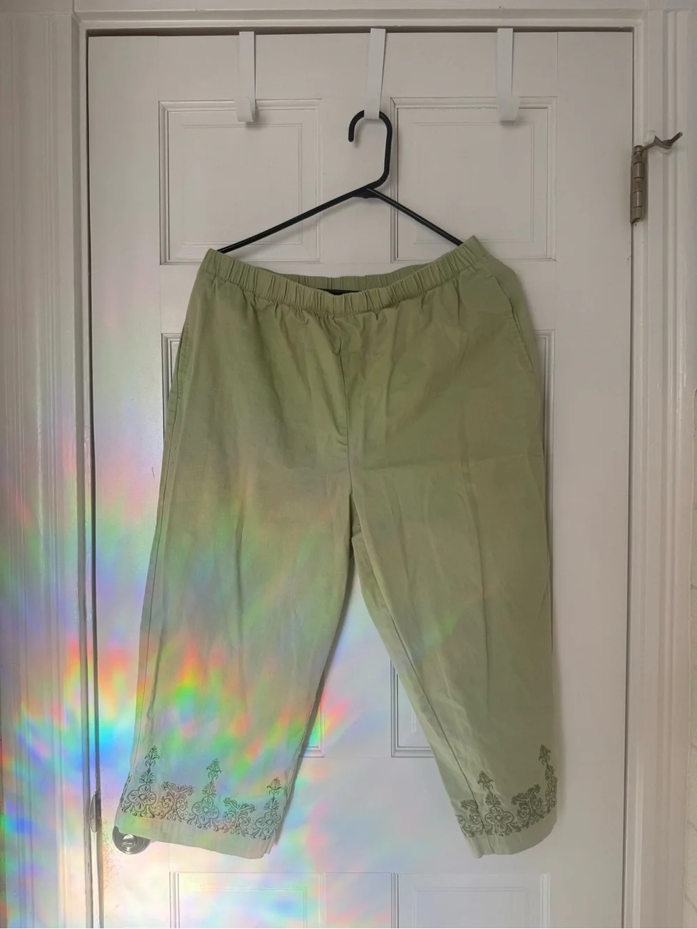 D&Co Green Cotton Matching Set with Embroidery